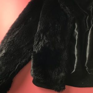 Beautiful PreLoved Black Furry Coat